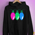 Polysexual Pride Christmas Lights Hoodie - Black